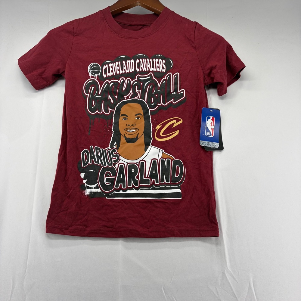 NBA Cleveland Cavaliers Darius Garland Youth T-Shirt Maroon S 8 9K2B7BDVNB01 New